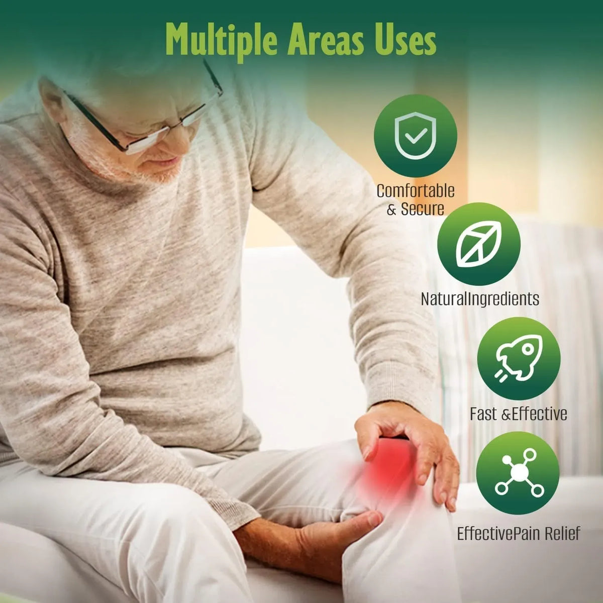 Herbal Warming Knee Pain Patches (Pack of 10)
